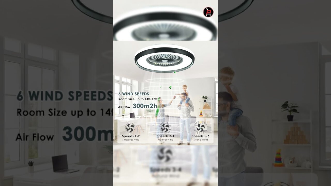 24'' Low Profile Bladeless Ceiling Fan with Dimmable Light & Smart Control Review
