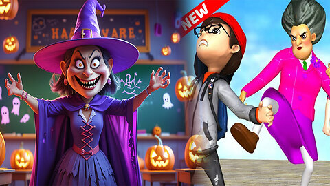 new video animated hindi dubbed "scary teacher halloween night fright #kidsvideo