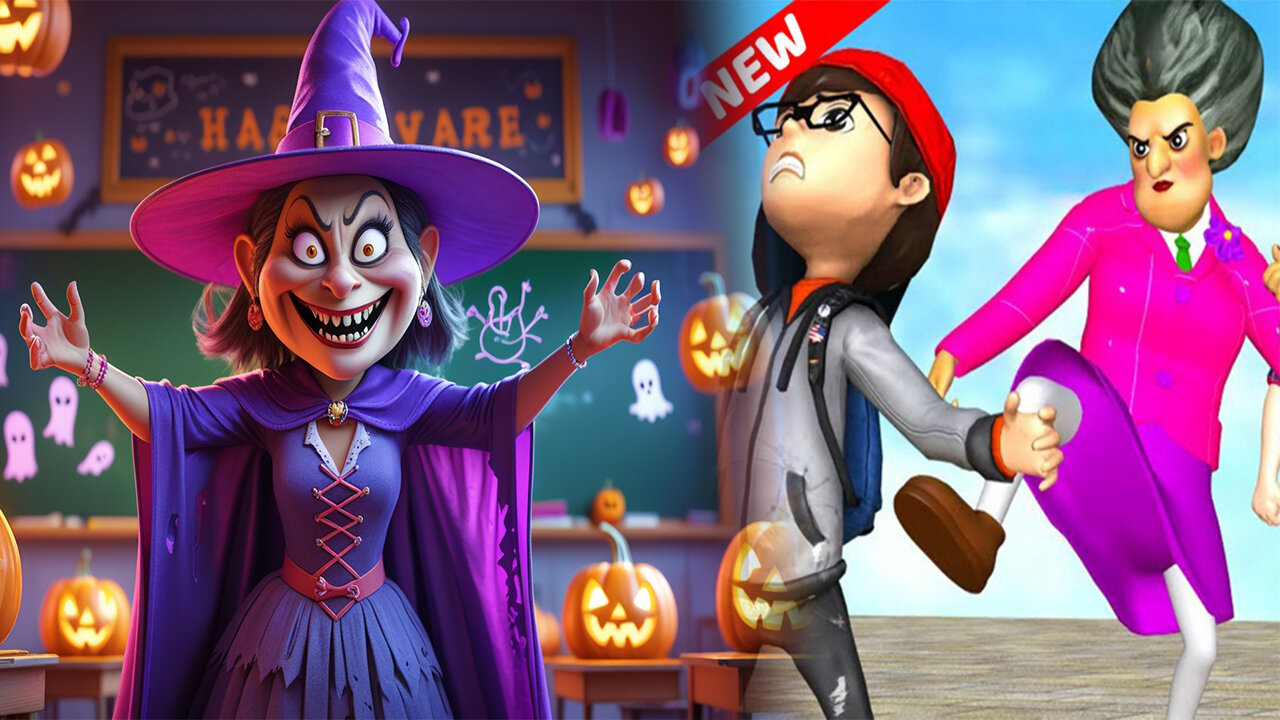 new video animated hindi dubbed "scary teacher halloween night fright #kidsvideo