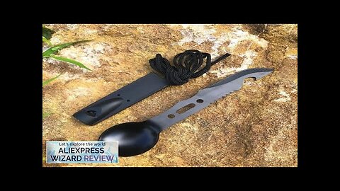 Camping Tableware Outdoor Stainless Steel Knife Fork Spoon Portable Multi-function Picnic Review