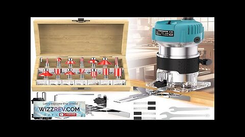 Electric Trimmer Wood Router 800W 30000RPM with 15 Tungsten Carbide Router Bits Review