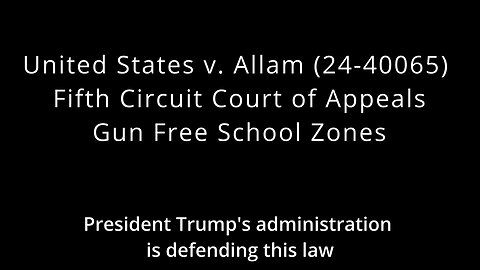 United States v. Allam - Fifth Circuit Court of Appeals - Gun Free School Zones