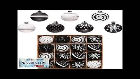 Valery Madelyn Ornaments for Christmas Trees 16ct Black and White Shatterproof Christmas Review