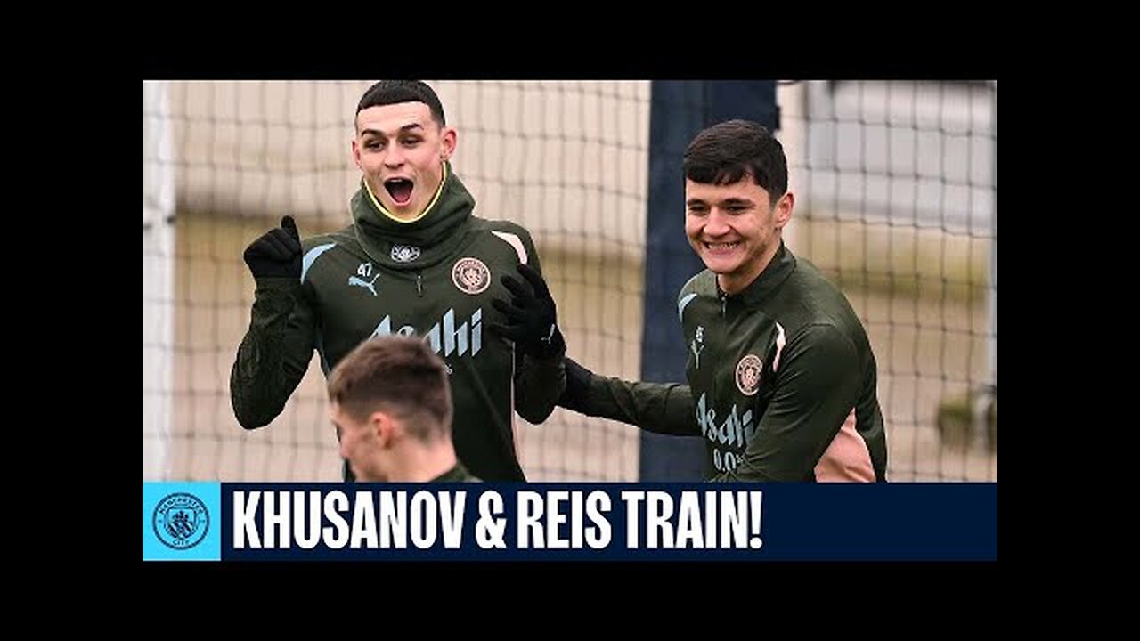 New signings Khusanov and Reis Train ahead of PSG v Man City | Champions League