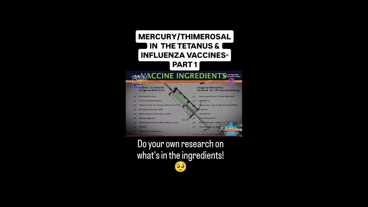 Poisons, Toxins, Metals in Vaccines causing all sorts of illness for Generations