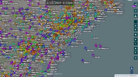 NY NJ Airplane Time Lapse for January 22nd 2025 - better late than never - no audio -