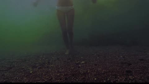 Sexy Bikini Girl Underwater