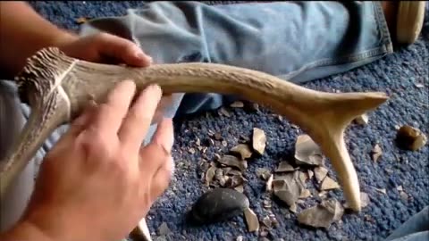 Making a traditional elk antler scraper