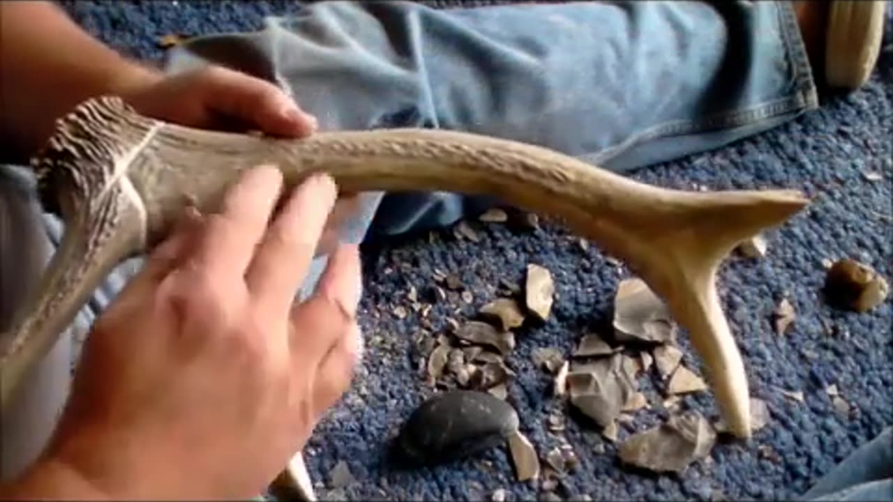 Making a traditional elk antler scraper