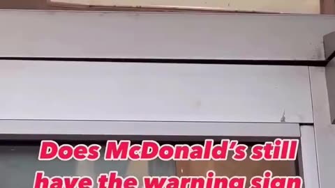 McDonald's Warning Sign!!!🤮 (California is the only state with warning, also on Potato Chips)