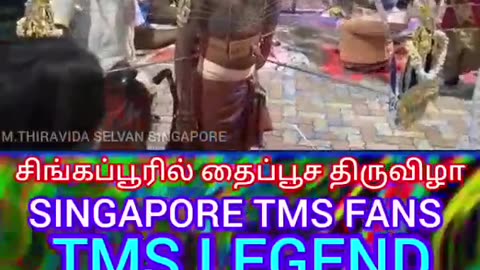 சிங்கப்பூரில் தைப்பூச திருவிழா TMS LEGEND M.THIRAVIDA SELVAN SINGAPORE TMS FANS 11.02.2025