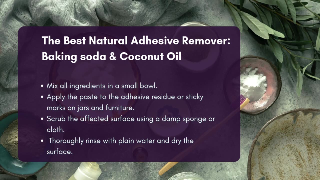 How To Make DIY Natural Adhesive Remover