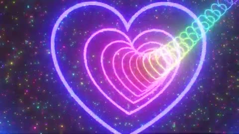 1212. Endless Wavy Rainbow Heart Shape