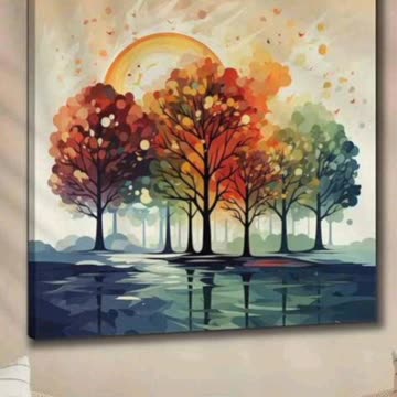 Nature beautiful painting canvas