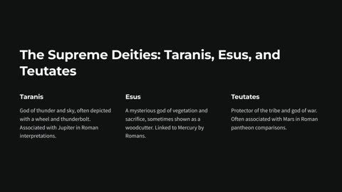 The Supreme Deities: Taranis, Esus, and Tautates