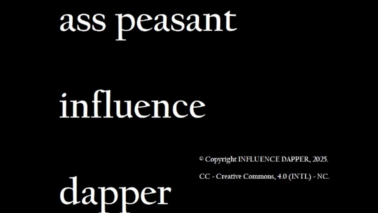 INFLUENCE DAPPER - ASSPEASANT