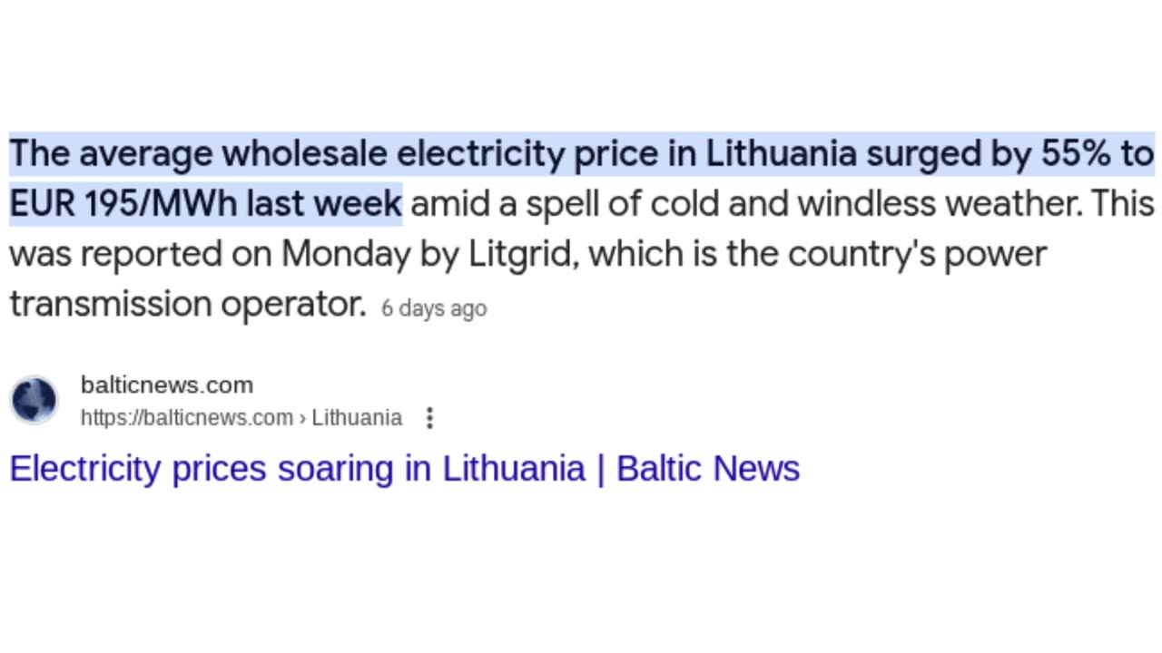 Baltic energy inflation