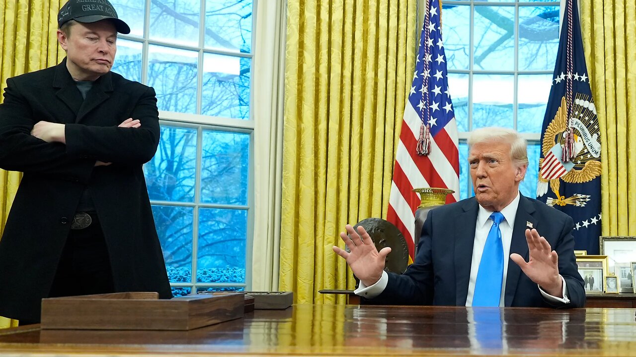 Elon Musk's youngest son steals the show as Trump signs executive orders