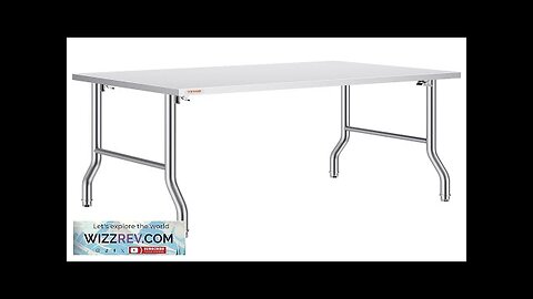 VEVOR 48 x 30 Inch Folding Commercial Prep Table Commercial Worktable Workstation Review