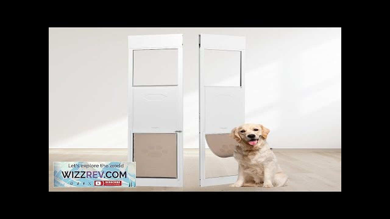 VEVOR Dog Door for Sliding Glass Door 75 7/8"-80 11/16" Adjustable Height Review