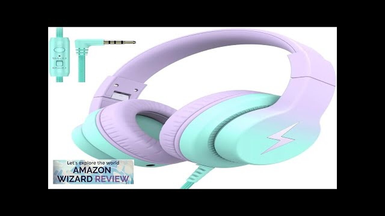 Kids Headphones Wired Headphones for Kids Over Ear with Microphone 85/94dB Volume Review