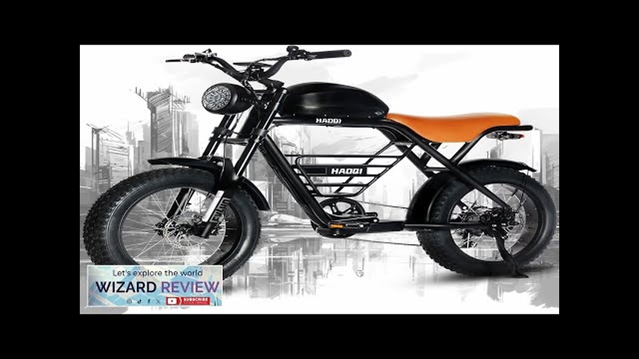 HAOQI 1000W(Peak 1300W) Electric Bike for Adults 52V 26.1AH Removable Battery Motorcycle Review