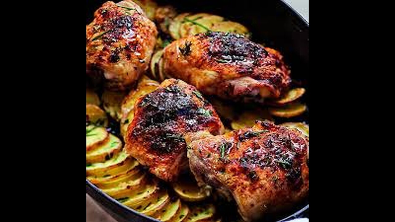 Grilled chicken 🐔 with potatoes 🥔
