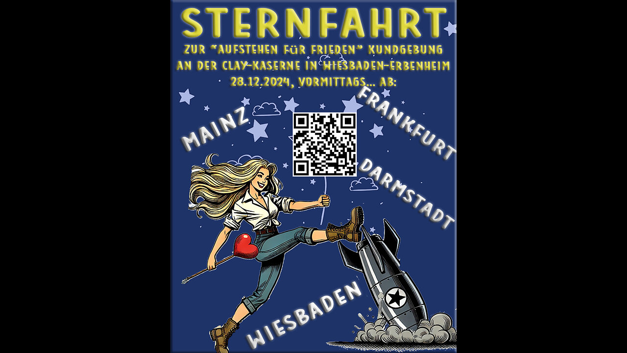 🕊 AUFSTEHN: FÜR DEN FRIEDEN 🕊 Kundgebung vor der US-Clay-Kaserne in Wiesbaden