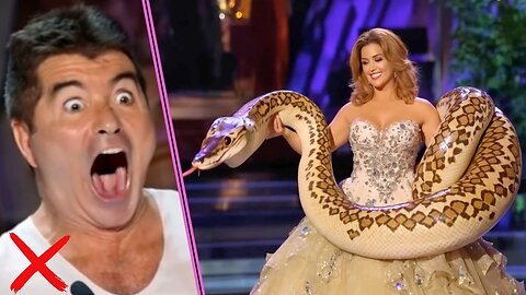 Best X Factor Auditions of Beautiful Women with Giant Snakes According to AI.