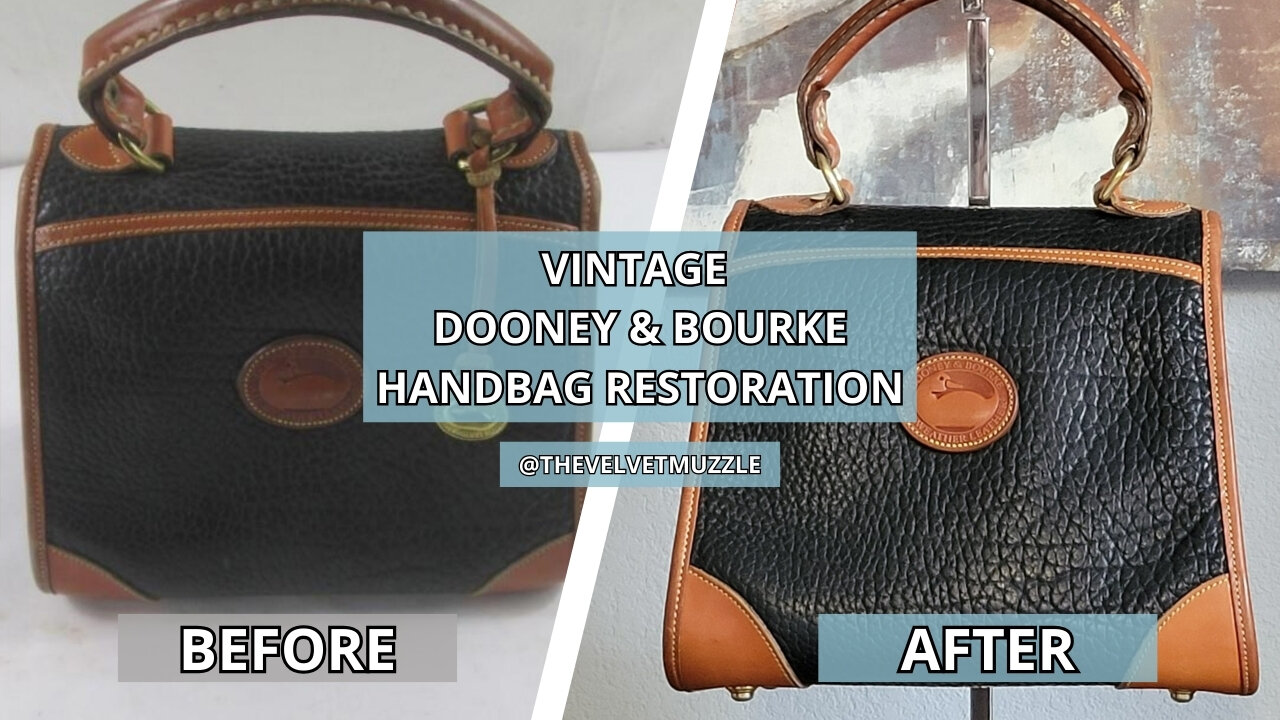 How to Clean & Restore a Vintage Dooney & Bourke Carpet Bag | Rare Thrifted Find | AWL Cleaning