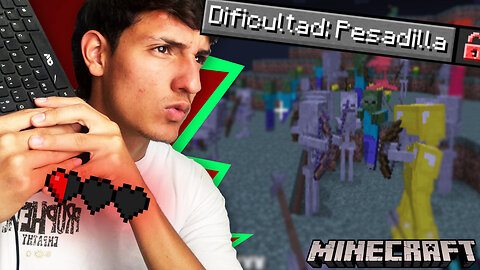 Minecraft PERO con dificultad en PESADILLA!!!