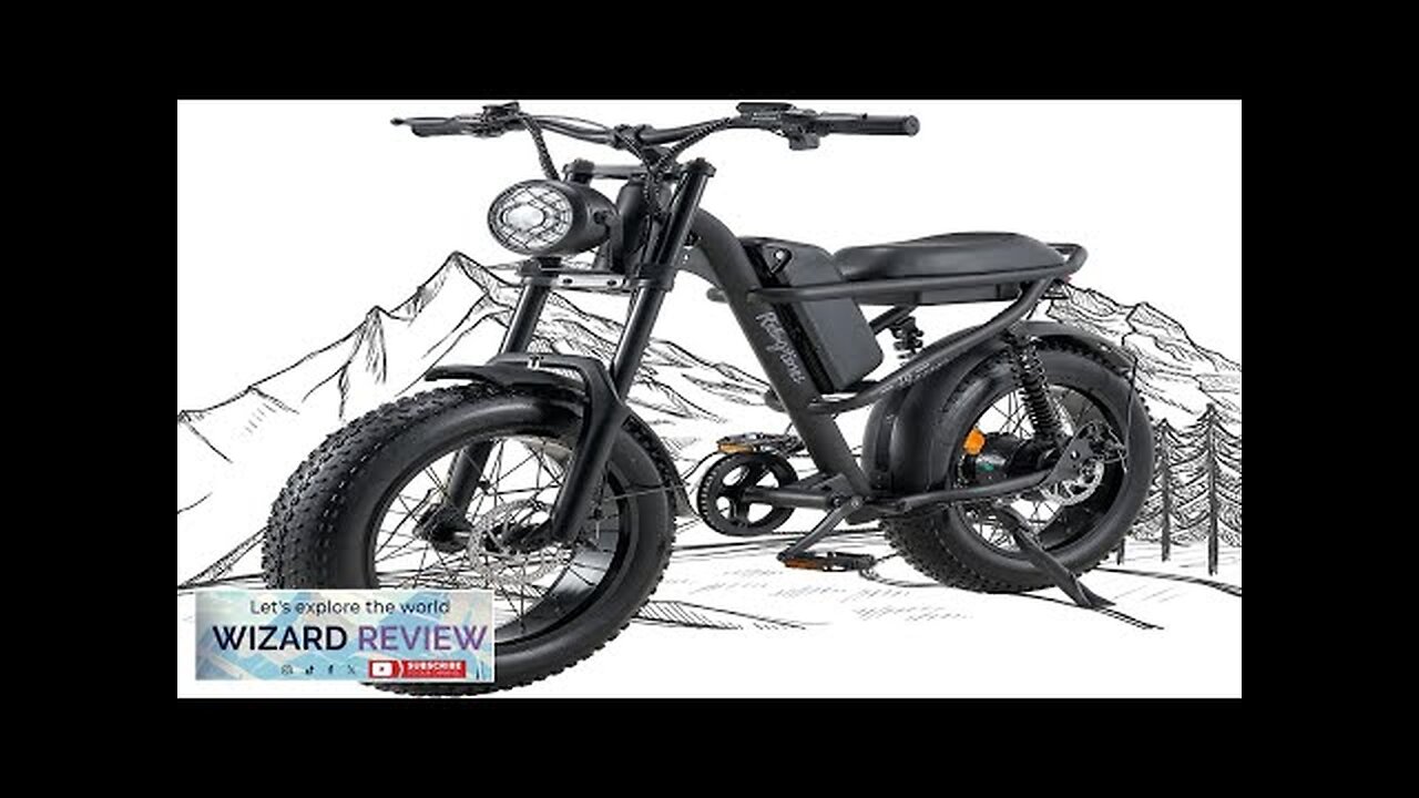 1500W Moped Style Ebike Full Suspension 20 Inch Fat Tire Electric bike Review