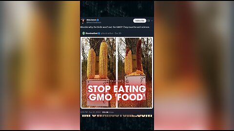 If Birds Don't Eat GMO, Why Would You - Alex Jones on X