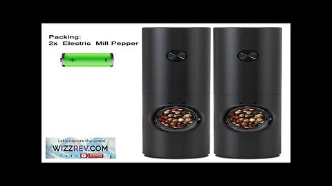 Electric Automatic Mill Pepper And Salt Grinder With Base Set Battery Powered Review