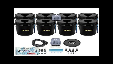 VEVOR DWC Hydroponic System 5 Gallon 8 Buckets Deep Water Culture Growing Review