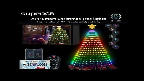 Smart Christmas Tree Toppers Lights App DIY Picture LED RGB String Light Review