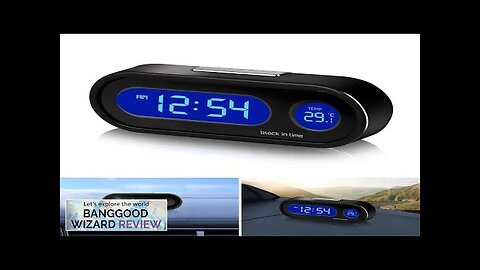 Mini Electronic Car Clock Watch Dashboard Clock Night Light Temperature LCD Backlight Review