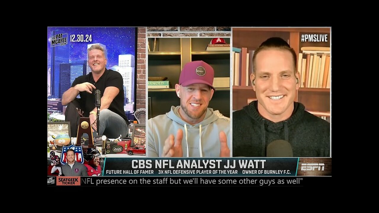 J.J. Watt talks MVP award, the Colts' loss to Giants & MORE 🍿 [FULL INTERVIEW] | The Pat McAfee Show