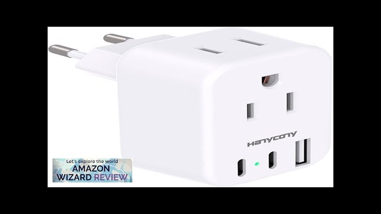 European Travel Plug Adapter USB C International Plug Adapter US to Europe Review