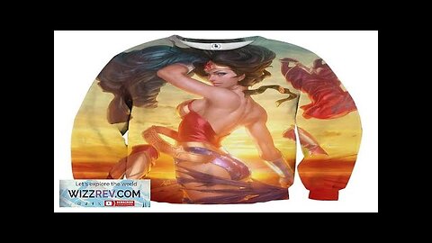 Daring Wonder Woman 3D Animated Print On Sunset Pose Sweatshirt Review