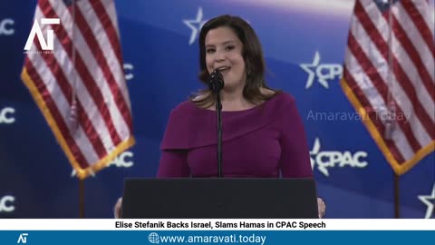 Elise Stefanik Backs Israel, Slams Hamas in CPAC Speech | Trump’s nominee for U.N. Ambassador