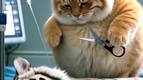 Catlovers catcooking aivideo aigenrator ,aiart ,catlover fyp funnycat funnyvideo viralvideo