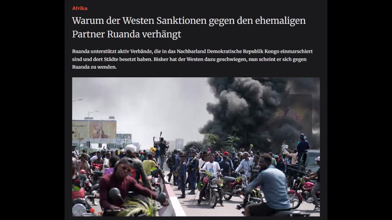 Warum der Westen Sanktionen gegen den ehemaligen Partner Ruanda verhängt😎