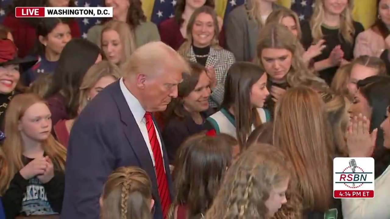 "What a beautiful moment! President Trump signs an executive order protecting women’s sports."