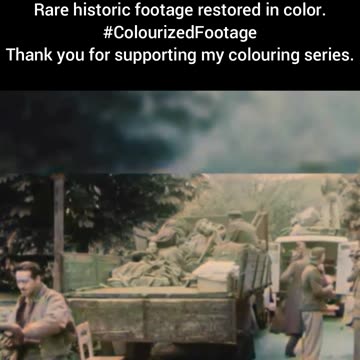 US Soldiers Play Catch During Wartime WWII Colourized Footage #WW2