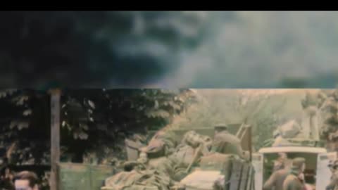 US Soldiers Play Catch During Wartime WWII Colourized Footage #WW2
