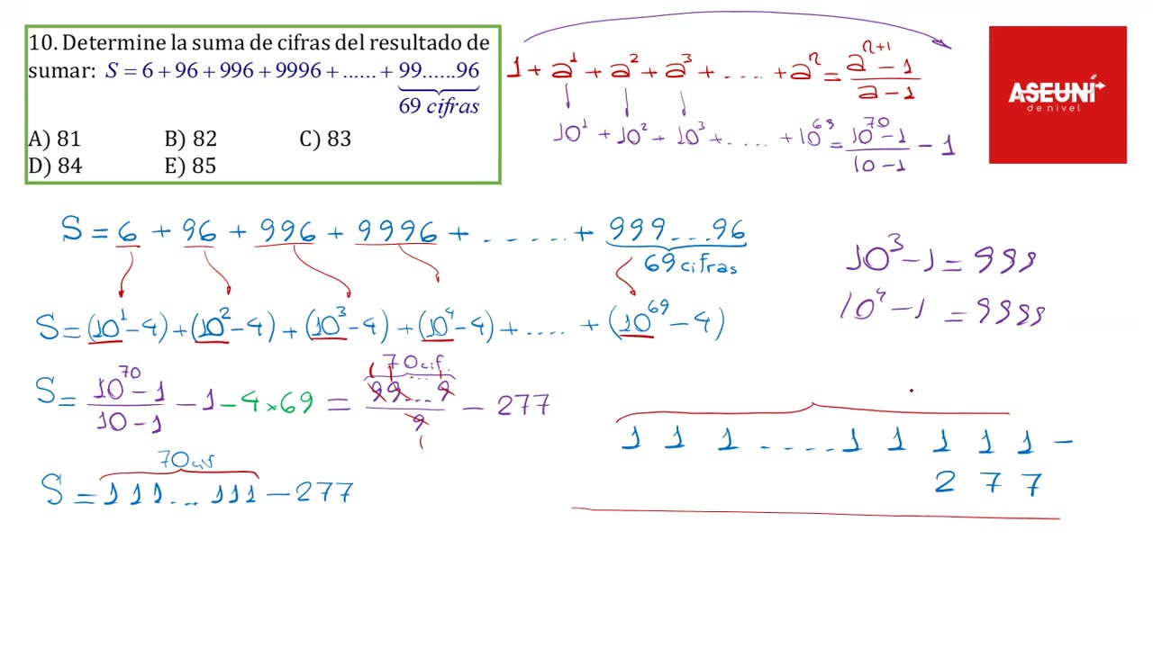 ASEUNI ANUAL 2021 | Semana 16 | Aritmética
