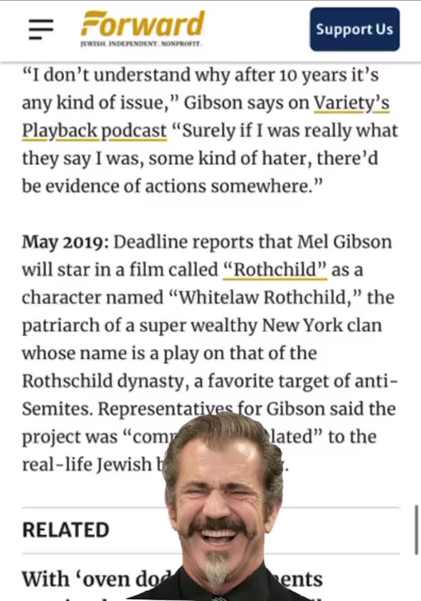 Every anti Semitic thing Mel Gibson has ever done: That we know of (Pause to Read)