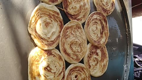 Street food Lachaa Paratha making excellent Art