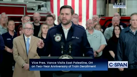 VP Vance visits East Palestine, OH on the 2nd anniversary of the train derailment